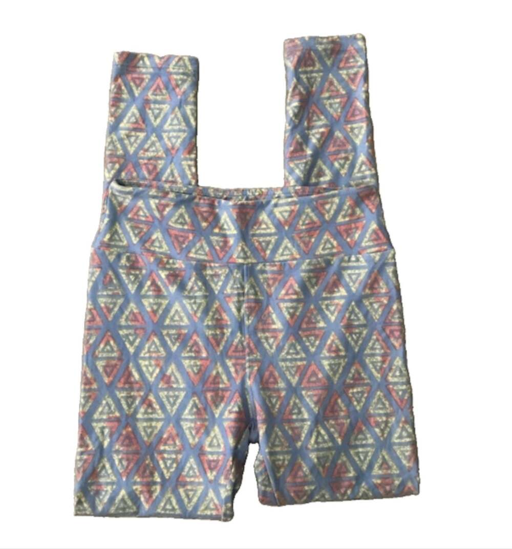 LuLaRoe Leggings Geometric Triangle Pattern Pastel Colorful